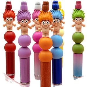3D Epoxy Troll <b>Silicone</b> <b>Beads</b> For Pen Accessories Round Cartoon <b>Beads</b> Loose <b>Beads</b> With Epoxy Resin Treatment - Product Image 5