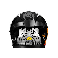 Casco de Motocicleta Integral Ajustable con Certificación ECE E24 22R06, Franja Roja, para Desplazamientos Diarios y Conducción