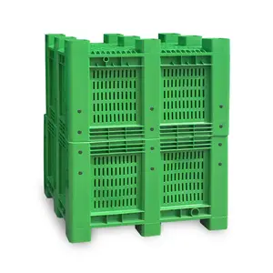 600L Lớn Rắn Stackable Lưu Trữ Scatola Cho Pallet Nhựa Pallet Container Box