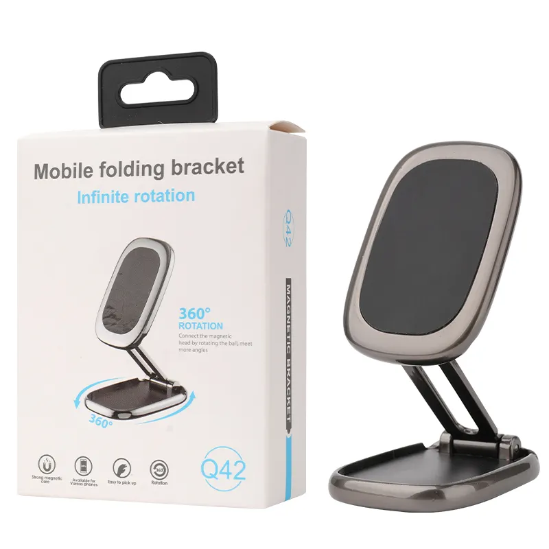 Para iPhone 15 Pro Max Magnet Dashboard Soporte para teléfono móvil para coche Soporte plegable universal Rotación Soporte magnético para teléfono de coche