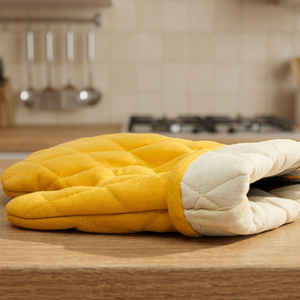 Gants de four en coton écologiques de luxe, résistants à la chaleur, antidérapants, de qualité alimentaire, lavables au lave-vaisselle, design moderne - Product Image 1