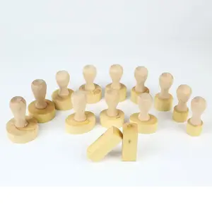Custom Silicone <strong>Cookie</strong> <strong>Stamp</strong> Wooden Handle Wooden <strong>Stamp</strong> Handle for Rubber <strong>Stamps</strong> - Product Image 1