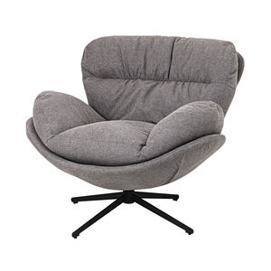 北欧風高級一人掛けソファチェア、リビングルーム用ファブリックスポンジ製大人用リクライニングソファ - Product Image 4