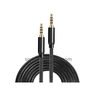 Cavo audio aux TRRS da 3.5mm cavo da <span class=keywords><strong>5</strong></span> poli a 4 poli placcato oro da maschio a maschio 1.8 metri 6 piedi - Product Image 1