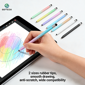 قلم ستايلس سعوي عالمي 2 في 1 للأجهزة التي تعمل بنظام أندرويد/آيباد/آي أو إس، شاشات اللمس المحمولة، رأس ألومنيوم قابل للاستبدال، بلاستيك - Product Image 5