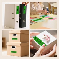 Rollo de Etiquetas Adhesivas Rectangulares de Vinilo para Codificación por Colores, Etiquetas de Codificación Coloridas para Oficina