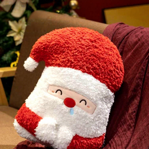 In Stock <b>Christmas</b> Santa <b>Pillow</b> Cartoon Super Soft Plush Toys Stuffed Animal Toys Crane Machine Arcade With Bag Charm for Kids - Product Image 1