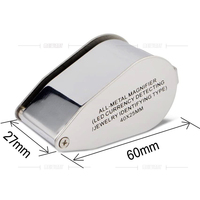 Loupe de poche MEIWLABY 40X avec 2 lumières LED et éclairage UV pour la détection des devises, en alliage de zinc, garantie 3 ans