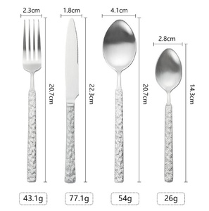 DFU233 Promotion Prix Bas Stock Disponible et Personnalisable Ensemble de Couverts Haut de Gamme en Argent - Product Image 2
