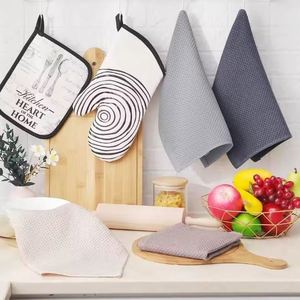 Serviettes de cuisine carrées vintage écologiques en coton, chiffons et serviettes de table pour la maison, lingettes de nettoyage pour enfants - Vente en gros - Product Image 2