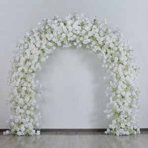 Arche de fleurs artificielles en soie rose pour mariage, décoration florale, toile de fond, art floral, vente en gros - Product Image 6