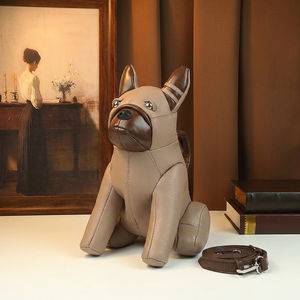 Sacs à main de <span class=keywords><strong>luxe</strong></span> fantaisie en forme de bouledogue français pour femmes, sac à bandoulière créatif en forme d'animal, sac à main bandoulière créatif, cadeau - Product Image 1