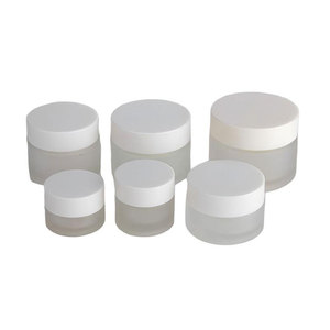 Barattoli in Vetro Trasparente da 1oz con Coperchio Bianco per Crema, Lozione, <span class=keywords><strong>Lavanda</strong></span> 20g 1 oz 2oz 30ml 50g 100g, <span class=keywords><strong>Vasetto</strong></span> Rotondo in Vetro Satinato per Cura dei Capelli - Product Image 2