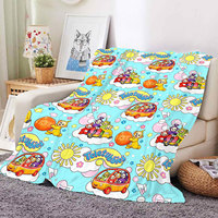 Couverture en flanelle à imprimé de dessins animés mignons pour bébé, légère, douce, confortable, chaude, en peluche, pour enfants, canapé, lit, décoration de la maison
