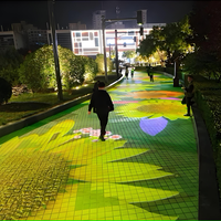 Écran LED d'intérieur interactif couleur RVB P3.91 500x500mm écran de carrelage de scène écran de piste de danse vidéo d'affichage