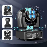 100W LED Moving Head Bühnenbeleuchtung 2-Seiten Wash Beam Effekt RGBW 4-in-1 DMX Soundaktiv für DJ Party Bar Show Hochzeitsbeleuchtung
