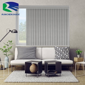 ستائر عمودية حديثة للأبواب الانزلاقية ستائر عمودية من القماش باللون الرمادي ستائر عمودية لغرفة المعيشة - Product Image 2