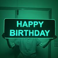 Enseigne néon LED personnalisée Joyeux Anniversaire, boîte lumineuse en acrylique, décoration néon pour magasins de détail, décoration murale