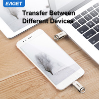 EAGET CU2 flashdisk menyesuaikan 32gb 16gb 64GB 8GB Flash USB kunci hadiah perusahaan putar USB Flash Drive Thumb Drive Stik USB