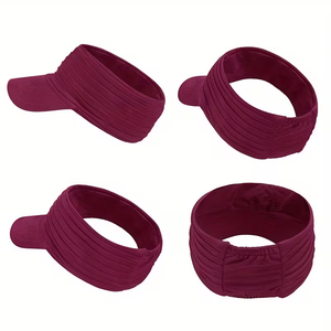 Visière d'été pour femmes, casquette à queue de cheval plissée, visière de <span class=keywords><strong>soleil</strong></span> athlétique, design élégant et léger, visière de <span class=keywords><strong>soleil</strong></span> unisexe extensible - Product Image 5