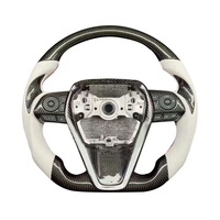 Amélioration de l'intérieur de la voiture Volant personnalisé en cuir et fibre de carbone adapté à Toyota Camry Corolla Allion RAV4