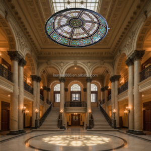 โรงงานรับผลิตโดมกระจกสีแบบกำหนดเองสำหรับตกแต่งเพดานหลังคาโรงแรม/วิลล่า Lovely Guy - Product Image 2