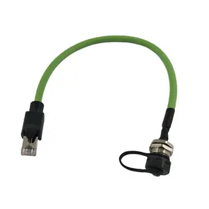 M12 Connector RJ45 Cable Joiner M12 8-Pin X-Code Male zu RJ45 Plug Molded Connector Cable mit anpassen Length