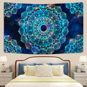 <span class=keywords><strong>Tapisserie</strong></span> tissée avec impression numérique, <span class=keywords><strong>tapisserie</strong></span> Hippie indienne, psychédélique, noir, tripy, Mandala, personnalisée, collection - Product Image 5