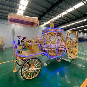 Véhicules de luxe pour attractions touristiques : Chariot de mariage citrouille, Chariot de tourisme électrique, Chariot à chevaux, Chariot citrouille royal à vendre - Product Image 6