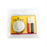 Lot de 4 aiguilles pour stylo huileur de taille différente avec 1 tasse d'huile Outil d'application de lubrifiants pour montre Outil d'entretien de réparation de montre