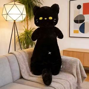 Peluche Géante Chat Noir et Blanc en Polyester et Coton PP, Anti-Stress, Cadeau Saint-Valentin Unisexe, Vente Directe Usine - Product Image 5