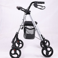 Aluminum Alloy <strong>Walker</strong> Aids Rollator with Seat Standing Frame Rehabilitation Shopping Cart Basket <strong>for</strong> Disabled the <strong>Elder</strong>