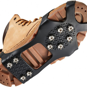Crampons antidérapants à 10 dents pour équipement de ski, de randonnée sur neige et d'activités de plein air, taille ML, noir - Product Image 1