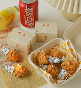 Bougie parfumée amusante en forme de poulet frit, sans fumée, en cire de soja, article personnalisé original pour amis - Product Image 3