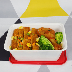 Disposable <b>Lunch</b> Box 500ml Rectangular PP With Lid Microwave Safe Takeout Packaging Box - Product Image 1