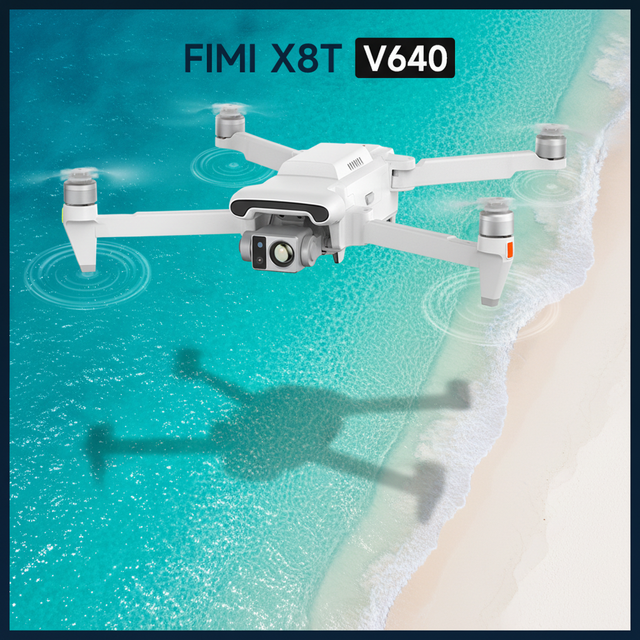 Professional Beginner FPV Drone with Brushless Motor Long Range Thermal Imaging 3-Axis Gimbal 4K UHD Camera 48MP Photos White
