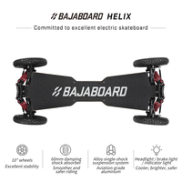 Trottinette électrique tout-terrain BAJABOARD Helix 4WD, skateboard en alliage d'aluminium, batterie au lithium, vitesse maximale de 60 km/h, étanche, tout-terrain