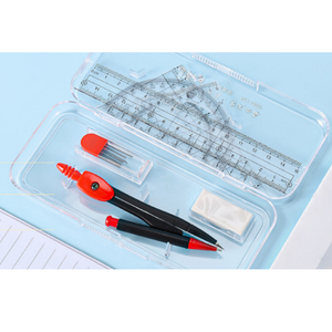 ชุดเข็มทิศเรขา<span class=keywords><strong>คณิต</strong></span>7ชิ้นพร้อมกล่องโลหะ-เครื่องมือความแม่นยำสำหรับการสอบในโรงเรียนและการวาดภาพทางวิศวกรรม (ชุดนักเรียน) - Product Image 2