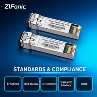 Transceiver Optique SFP28 SR 25G 850nm Multimode 100m Duplex LC DDM 25GBASE-SR pour Centre de Données, Commutateur, Serveur, Uplink, Conforme RoHS