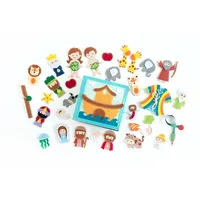 Livre d'activités Montessori en feutre personnalisé pour bébés, avec histoires bibliques, pour tout-petits et enfants, jouet éducatif sensoriel pour moments calmes