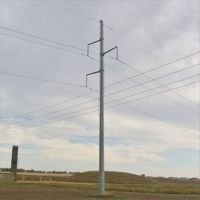 Torre de Transmisión Monopolar de Acero de 11 Metros, Torre de Línea Eléctrica de Alta Tensión de un Solo Poste, Sistema de Servicios Públicos Galvanizado en Caliente