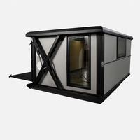 Tente de toit de voiture électrique en alliage d'aluminium à double couche, en tissu Oxford, design gonflable, une chambre, panneaux solaires, ouverture automatique