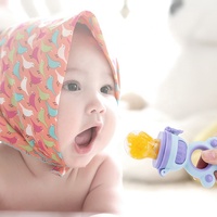 Siliconen Roze Baby Fruit Poot Fopspeen Bijtring Feeder Fopspeen Bpa Gratis
