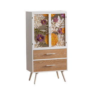 Armoire en verre émaillé français à 3 compartiments pour le rangement dans le salon, pour la décoration de la maison - Product Image 5