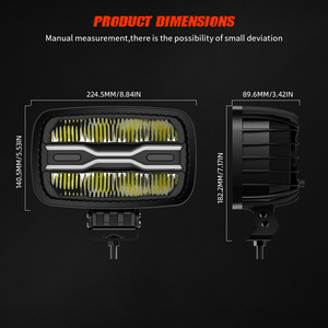 Lumière de travail LED extérieure auxiliaire 24V 9 pouces à vente chaude pour camion, accessoires de camionnette, SUV, lampe de spot avec signal de poursuite - Product Image 6