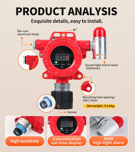 Detector de Gas Metano e Hidrógeno de Alta Precisión con Sensor Catalítico de Difusión, 0-100%LEL, Detector de Gas CH4 ATEX H2 Industrial - Product Image 4