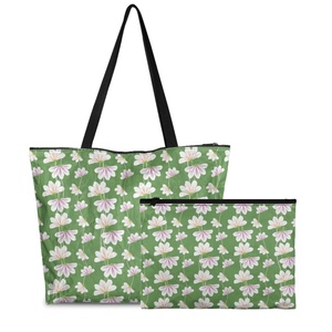 กระเป๋าผ้าดูปองท์กระดาษ2ชิ้น/เซ็ตสำหรับผู้หญิงกระเป๋า Hawaiian naupaka Kuahiwi กระเป๋าสะพายไหล่แบบยั่งยืนสำหรับผู้หญิง - Product Image 4