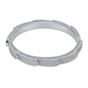 <span class=keywords><strong>Ristar</strong></span>-pulsera de cobre con diamantes de circonia cúbica chapada en oro, estilo Hip Hop, joyería nueva - Product Image 5