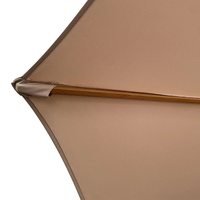 Nouvelle arrivée : Parasol de table moderne imitation bois pour marché, patio, jardin, restaurant, café, hôtel, cour extérieure, hôpital