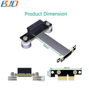 Dual 90 Grad PCI-E 3.0 1X zu PCIe X1 Riser Card Flexibles Verlängerung kabel Magnet kissen 10CM 20CM 30CM 40CM 50CM 60CM 80CM 100CM - Product Image 3